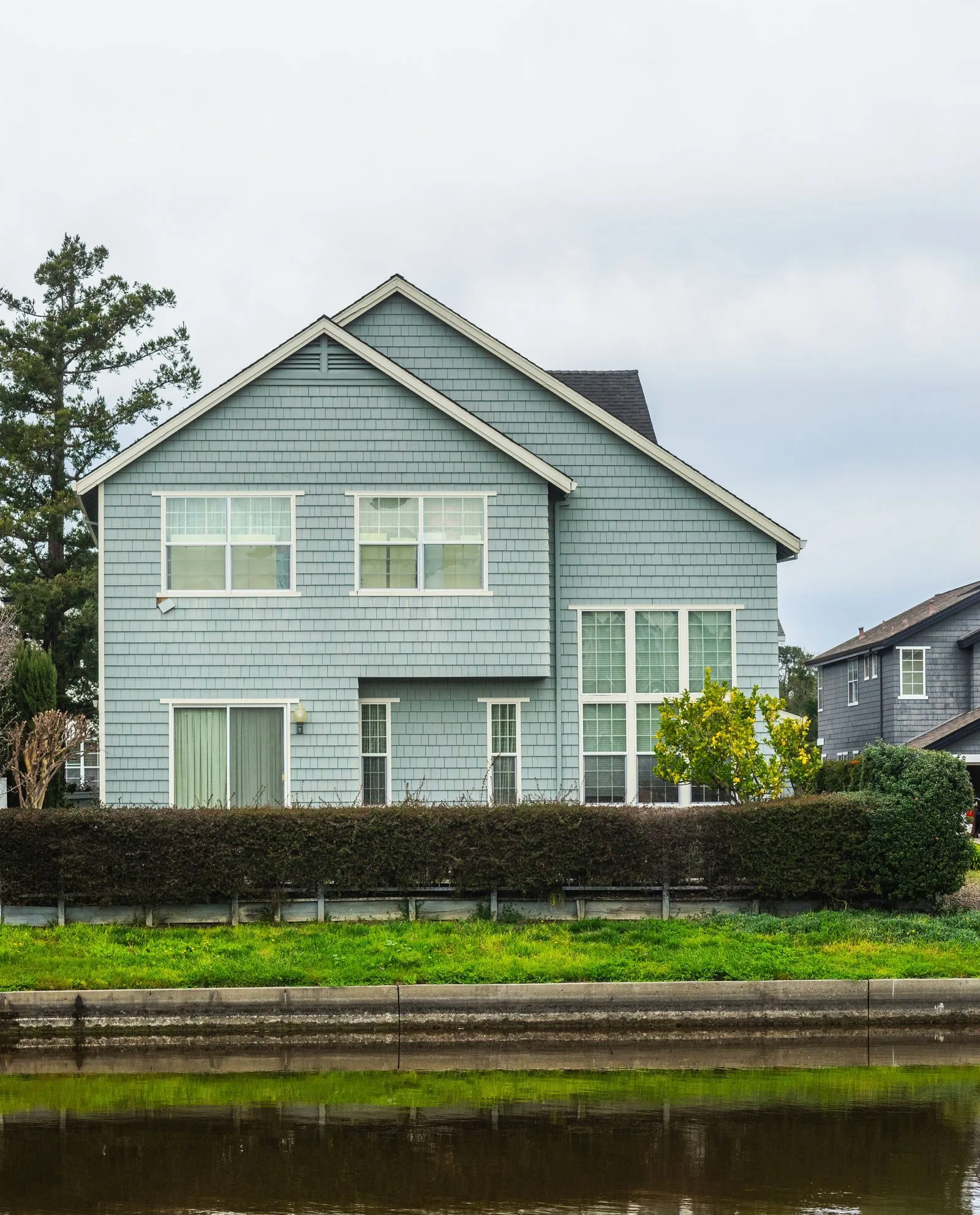 Home exterior with a fresh, intact paint finish